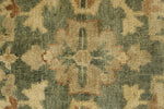8x10 Green and Ivory Turkish Oushak Rug