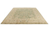 8x10 Green and Ivory Turkish Oushak Rug