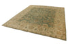 8x10 Green and Ivory Turkish Oushak Rug