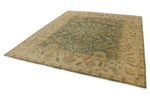 8x10 Green and Ivory Turkish Oushak Rug