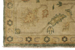 8x10 Green and Ivory Turkish Oushak Rug