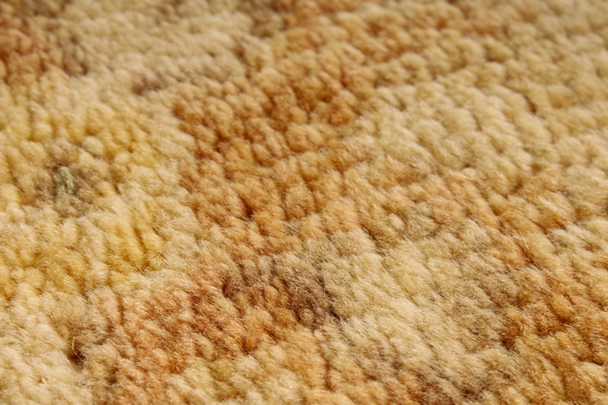 6x9 Orange and Ivory Turkish Oushak Rug