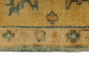 6x9 Green and Beige Turkish Oushak Rug