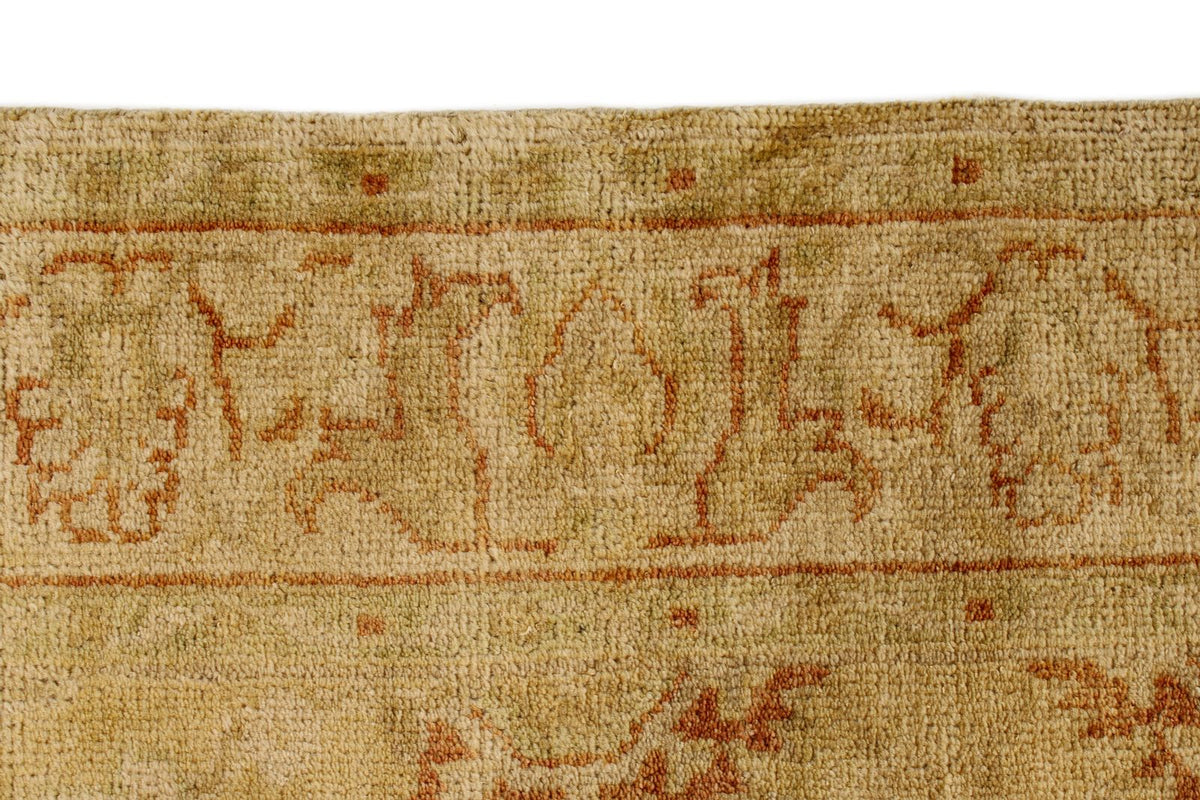 6x9 Beige and Ivory Turkish Oushak Rug