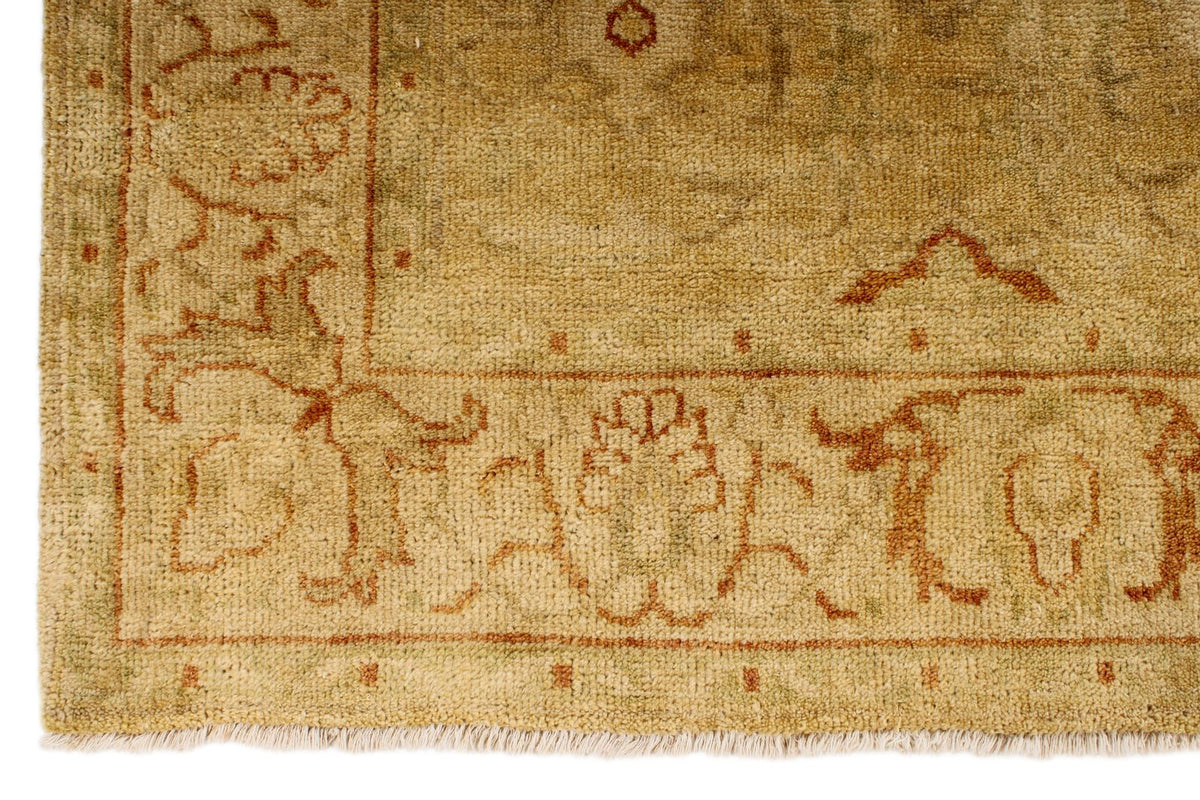 6x9 Beige and Ivory Turkish Oushak Rug