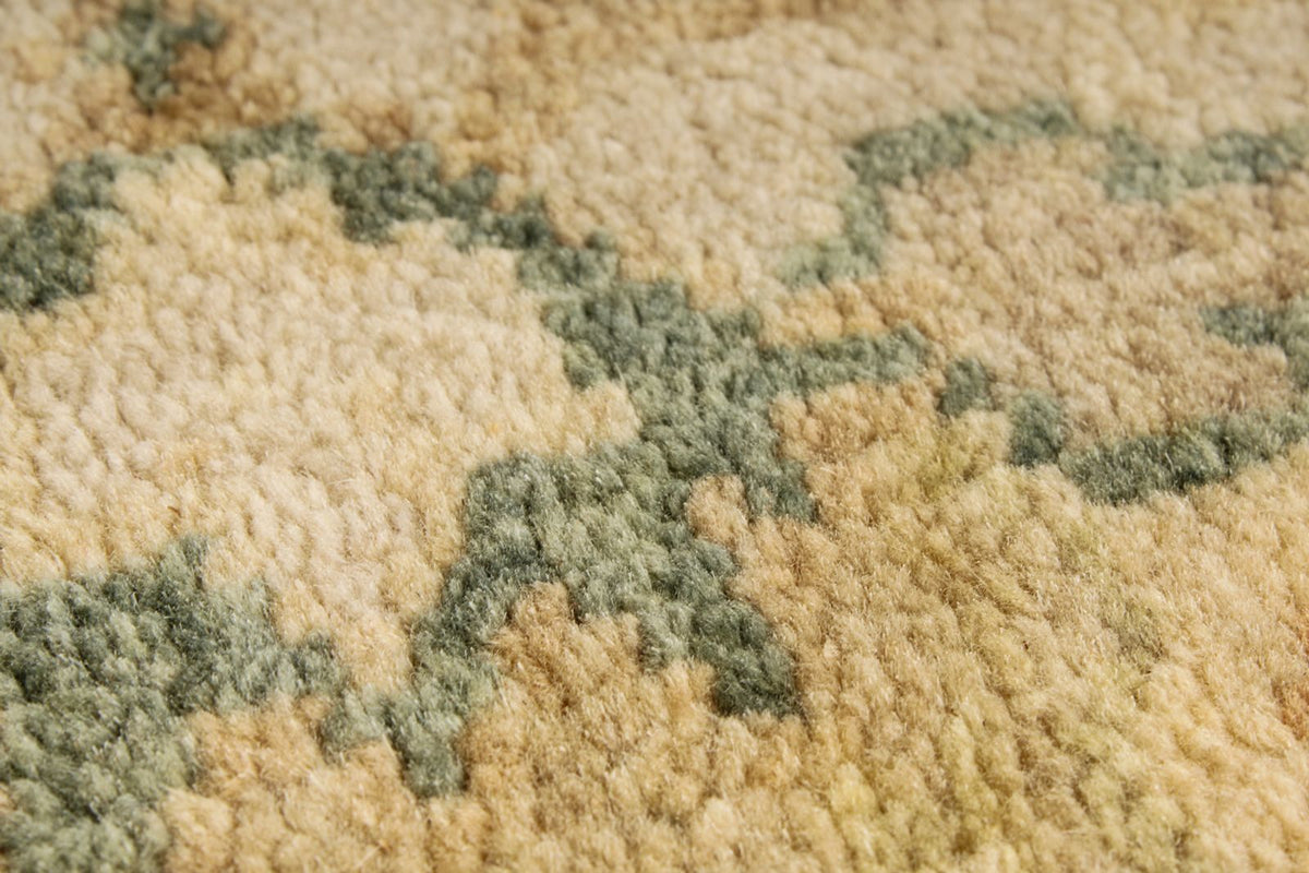 6x9 Ivory and Orange Turkish Oushak Rug