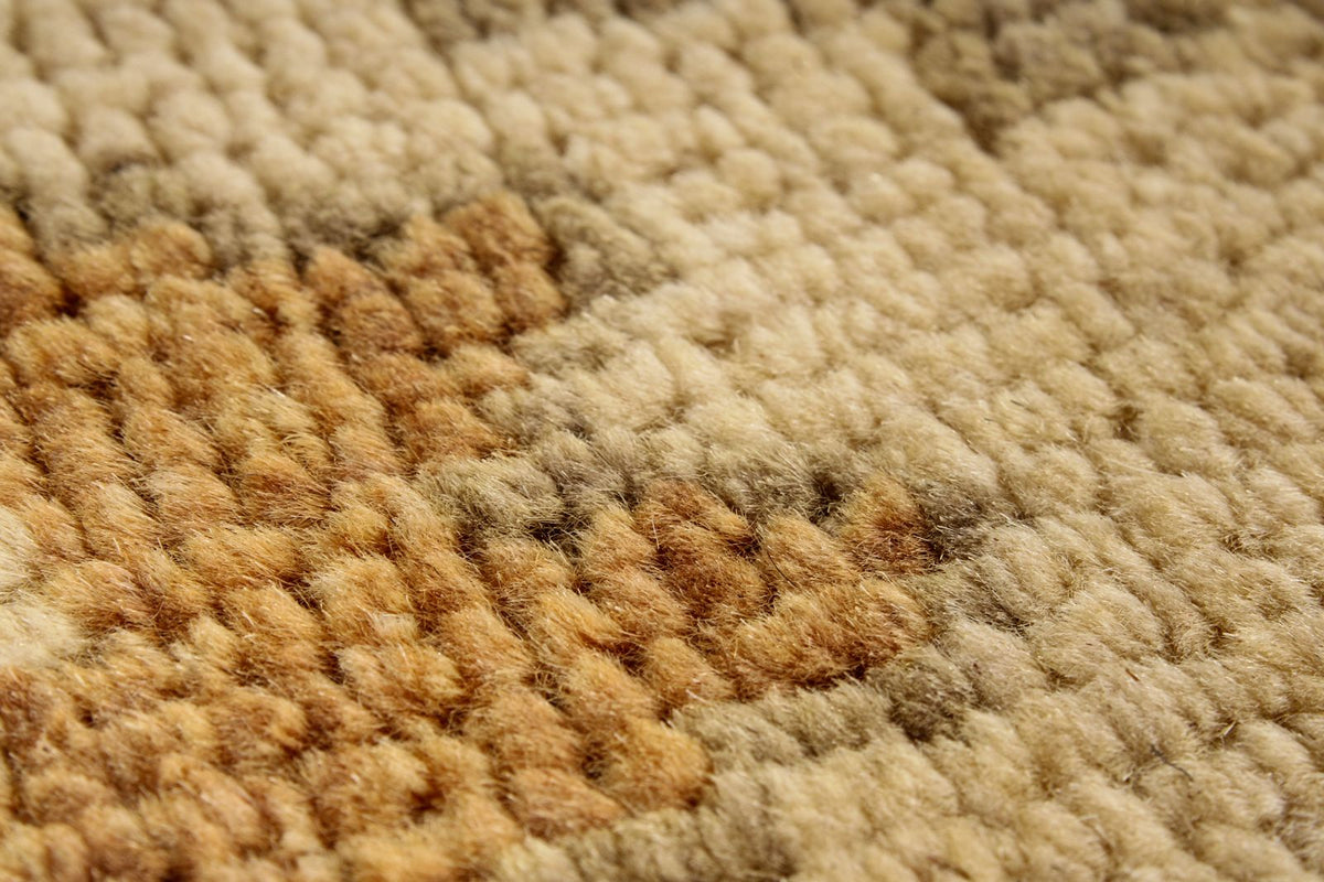 6x9 Ivory and Beige Turkish Oushak Rug