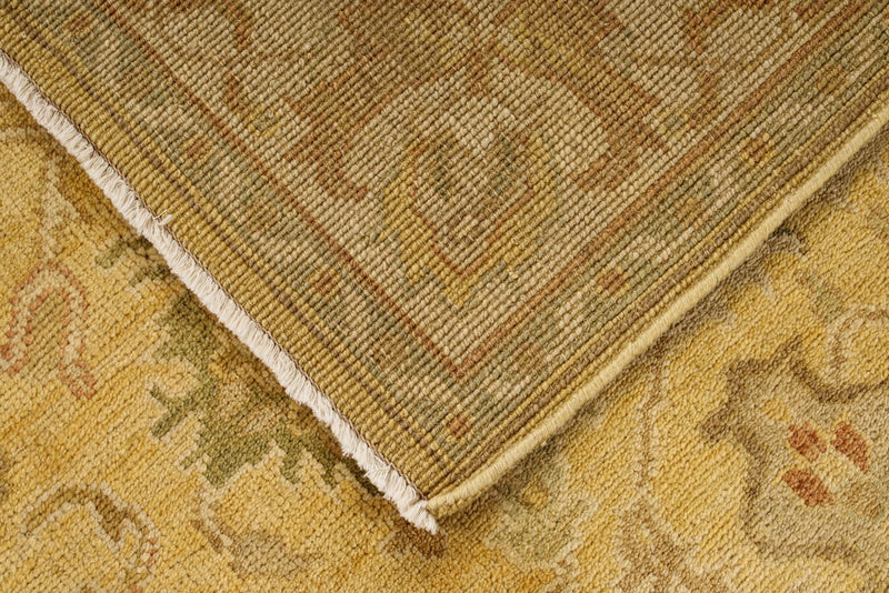 6x9 Beige and Ivory Turkish Oushak Rug