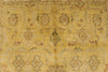 6x9 Beige and Ivory Turkish Oushak Rug