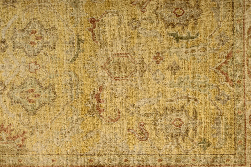 6x9 Beige and Ivory Turkish Oushak Rug