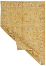 6x9 Beige and Ivory Turkish Oushak Rug