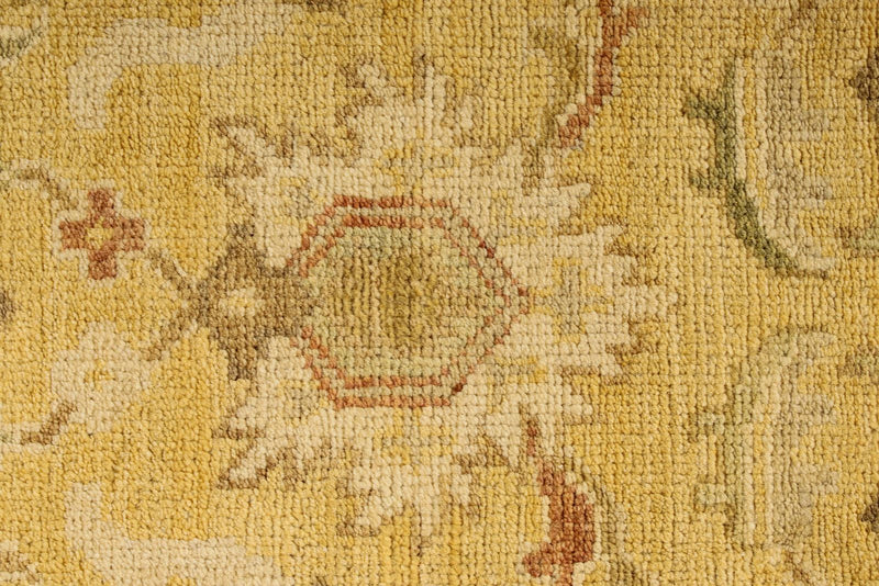 6x9 Beige and Ivory Turkish Oushak Rug