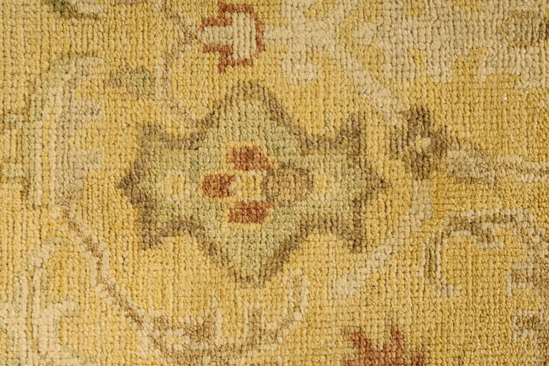 6x9 Beige and Ivory Turkish Oushak Rug