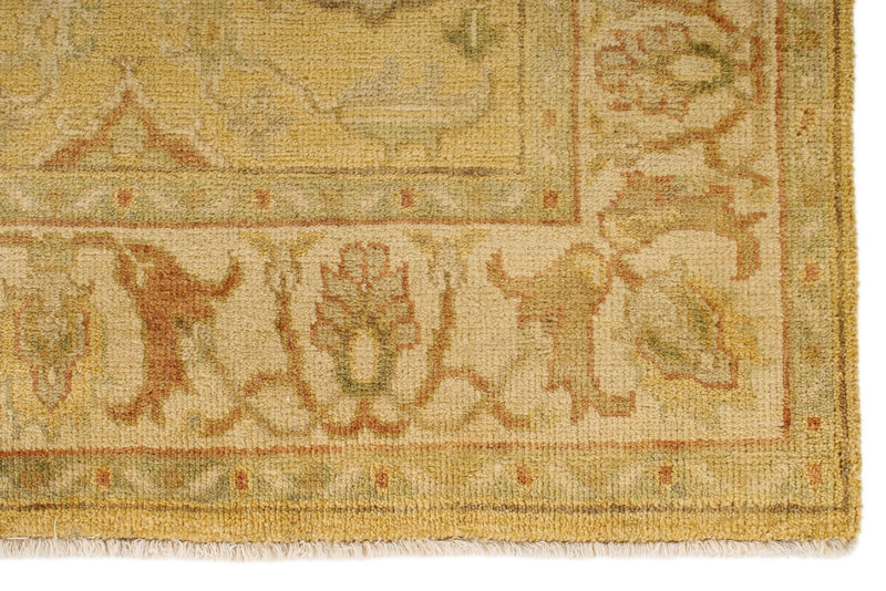 6x9 Beige and Ivory Turkish Oushak Rug