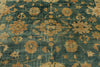 8x10 Green and Ivory Turkish Oushak Rug