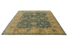 8x10 Green and Ivory Turkish Oushak Rug