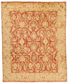 8x10 Red and Ivory Turkish Oushak Rug