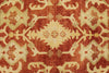 8x10 Red and Ivory Turkish Oushak Rug
