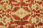 8x10 Red and Ivory Turkish Oushak Rug