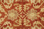 8x10 Red and Ivory Turkish Oushak Rug