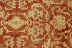 8x10 Red and Ivory Turkish Oushak Rug