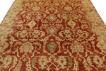 8x10 Red and Ivory Turkish Oushak Rug