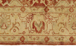8x10 Red and Ivory Turkish Oushak Rug