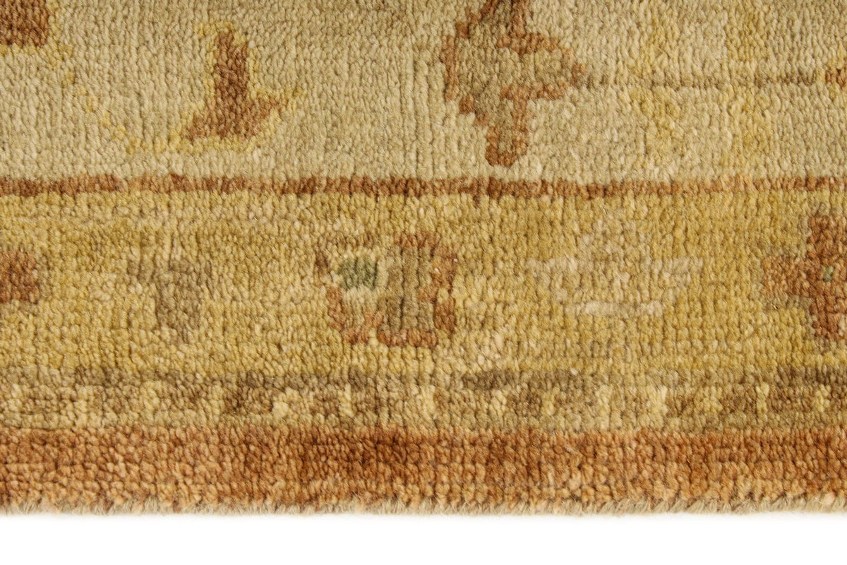 8x10 Brown and Ivory Turkish Oushak Rug