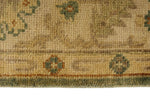 6x9 Green and Ivory Turkish Oushak Rug