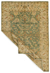 6x9 Green and Ivory Turkish Oushak Rug