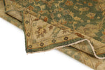 6x9 Green and Ivory Turkish Oushak Rug