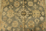 6x9 Gray and Ivory Turkish Oushak Rug