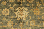 6x9 Gray and Ivory Turkish Oushak Rug