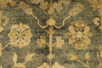 6x9 Gray and Ivory Turkish Oushak Rug