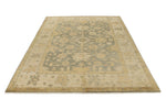 6x9 Gray and Ivory Turkish Oushak Rug