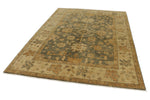 6x9 Gray and Ivory Turkish Oushak Rug