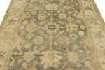 6x9 Gray and Ivory Turkish Oushak Rug
