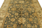 6x9 Gray and Ivory Turkish Oushak Rug