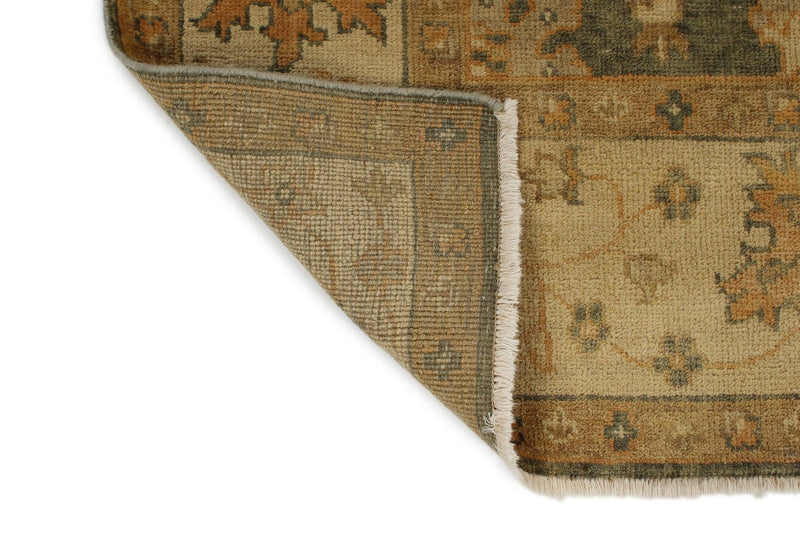 6x9 Gray and Ivory Turkish Oushak Rug