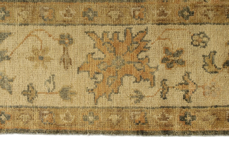 6x9 Gray and Ivory Turkish Oushak Rug