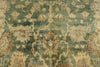 6x9 Green and Ivory Turkish Oushak Rug