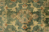 6x9 Green and Ivory Turkish Oushak Rug