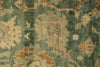 6x9 Green and Ivory Turkish Oushak Rug