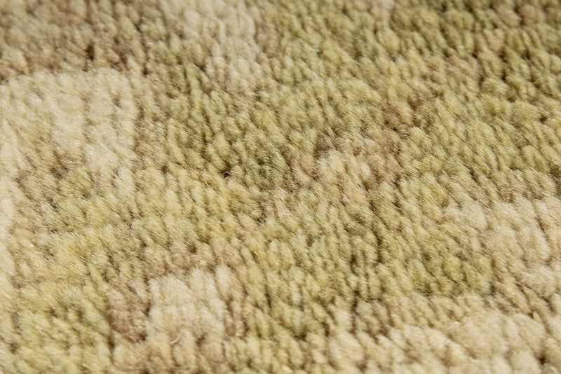 6x9 Green and Ivory Turkish Oushak Rug