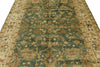 6x9 Green and Ivory Turkish Oushak Rug