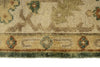 6x9 Green and Ivory Turkish Oushak Rug