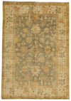 6x9 Gray and Ivory Turkish Oushak Rug