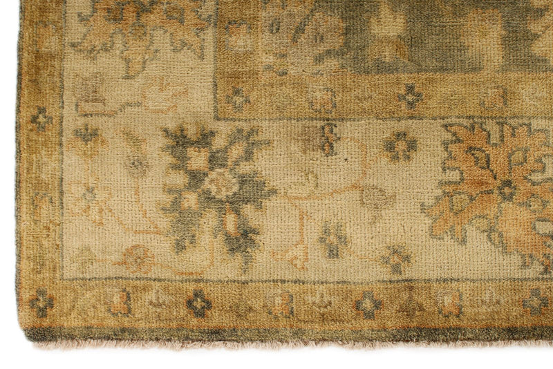 6x9 Gray and Ivory Turkish Oushak Rug