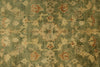 6x9 Green and Ivory Turkish Oushak Rug