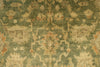 6x9 Green and Ivory Turkish Oushak Rug